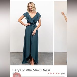 Katya Ruffle Maxi Dress - Dusty Topaz Baltic Born